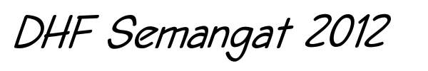 DHF Semangat 2012 font preview